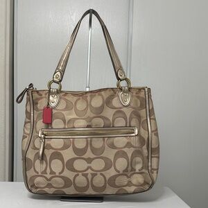 Coach Brown Signature Shoulder Bag